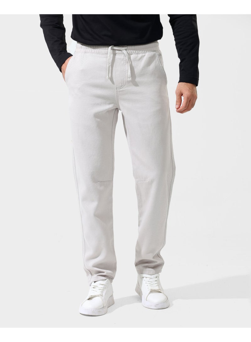 Dott Men's Drawstring Straight Fit Gabardine Pants - Image 1